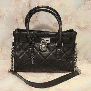 Michael Kors Hamilton Black Quilted